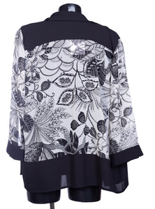 Twinset elegante da donna con collana abbinata e con taglie forti GFX