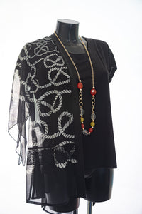 Twin Set elegante da donna con collana abbinata e con taglie forti M324B