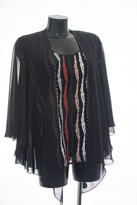Twin set da donna elegante con taglie conformate BIRMANIA