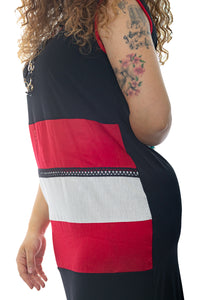 Vestito da donna estivo con collana abbinata con taglie forti 5512