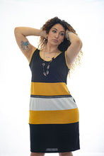 Carica l&#39;immagine nel visualizzatore di Gallery, Vestito da donna estivo con collana abbinata con taglie forti 5512
