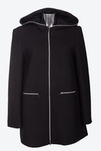 Carica l&#39;immagine nel visualizzatore di Gallery, Cappotto da donna in tessuto NEVADA con cappuccio e con taglie forti LM081
