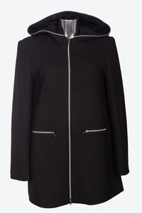 Cappotto da donna in tessuto NEVADA con cappuccio e con taglie forti LM081