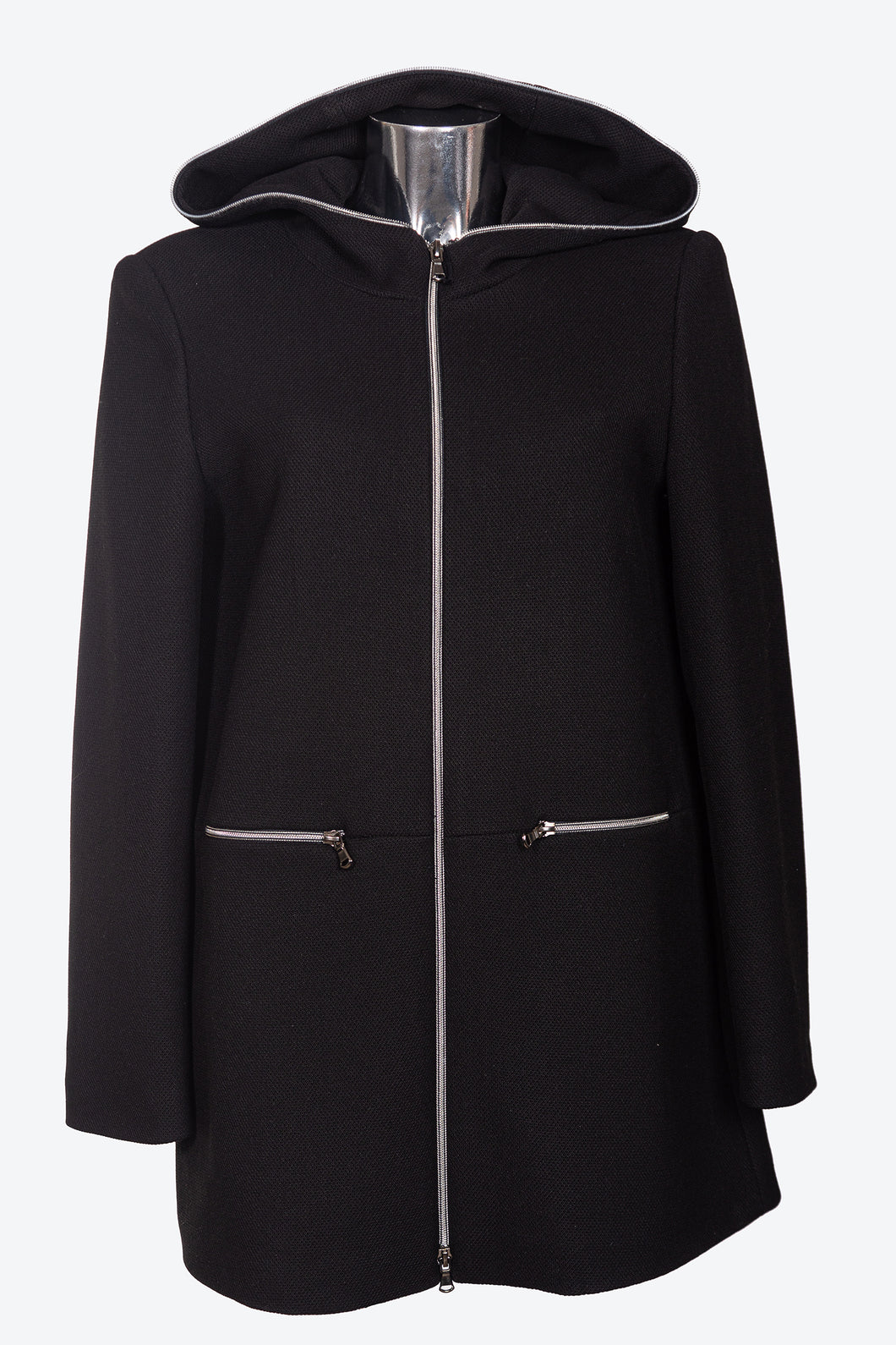 Cappotto da donna in tessuto NEVADA con cappuccio e con taglie forti LM081
