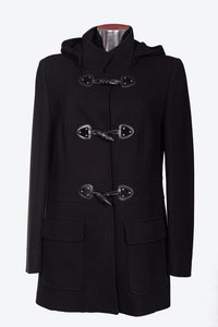 Cappotto da donna in tessuto TERME DOULBE con cappuccio e con taglie forti LORY