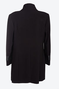 Cappotto da donna in tessuto crepe flora e pelle con e taglie forti LUCCA