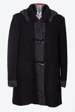 Carica l&#39;immagine nel visualizzatore di Gallery, Cappotto da donna in tessuto lana cotta satomi con cappuccio e con taglie forti conformateLM0031
