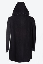 Carica l&#39;immagine nel visualizzatore di Gallery, Cappotto da donna in tessuto lana cotta satomi con cappuccio e con taglie forti conformateLM0031

