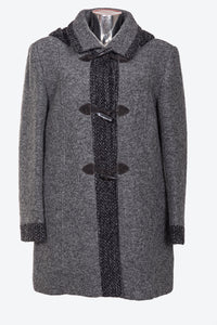 Cappotto da donna in tessuto lana cotta satomi con cappuccio e con taglie forti conformate LM00301