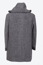 Carica l&#39;immagine nel visualizzatore di Gallery, Cappotto da donna in tessuto lana cotta satomi con cappuccio e con taglie forti conformate LM00301
