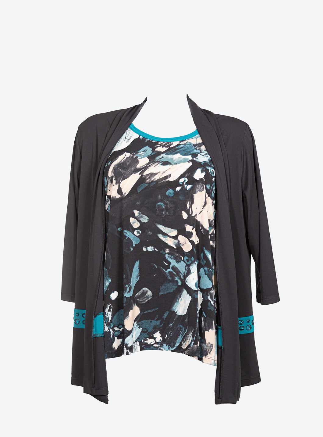 Twinset elegante da donna con maniche lunghe e con taglie forti e conformate GAIAOVER2021