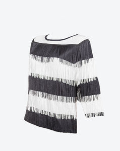 Maglia da donna maniche lunga con frange 01/46